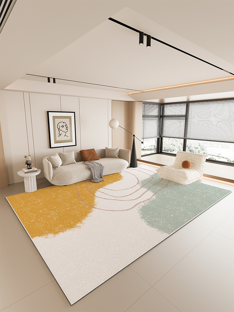 客廳家用北歐風純色簡約防滑抗菌地毯床邊毯可水洗 (6.7折)