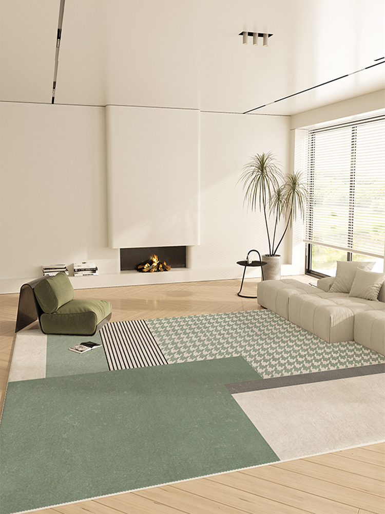 仿羊絨現代簡約客廳地毯 北山故里系列臥室床邊毯地墊 100免運