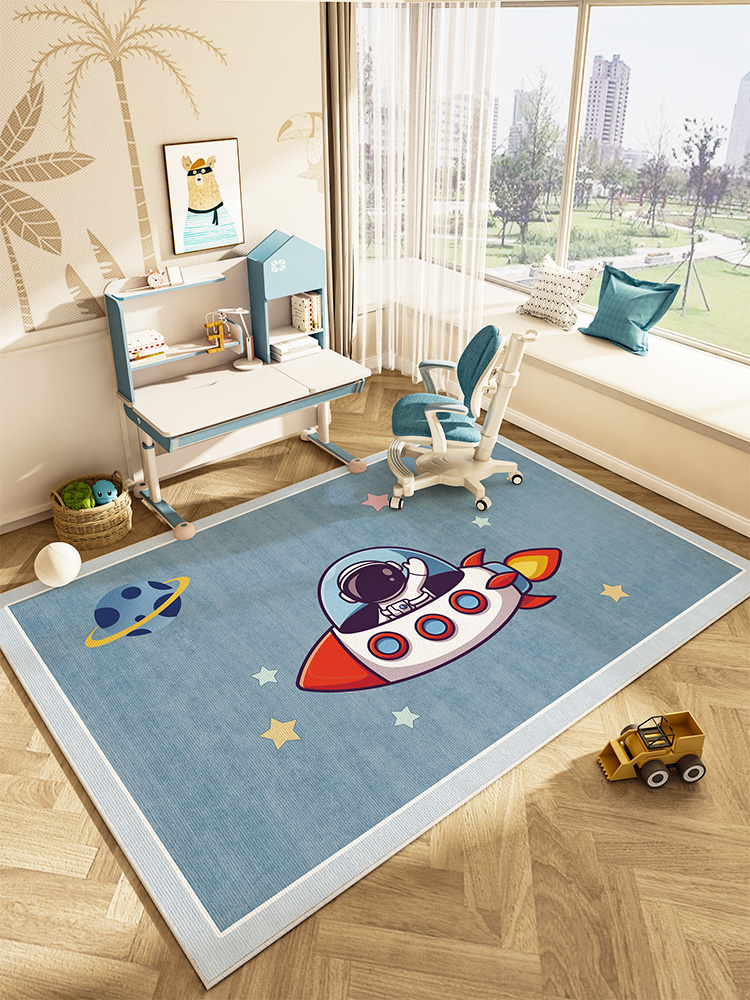 兒童房地毯 卡通學習桌地毯 臥室床邊防滑墊