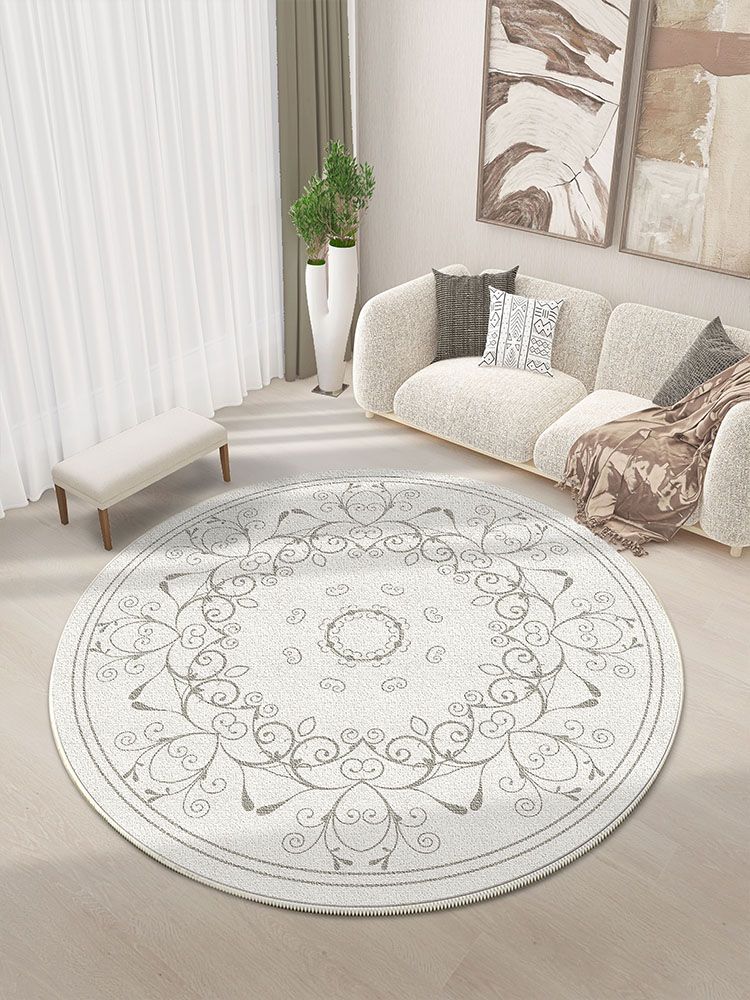 歐美風混紡圓形地毯 陽臺臥室客廳樓梯圓形地毯