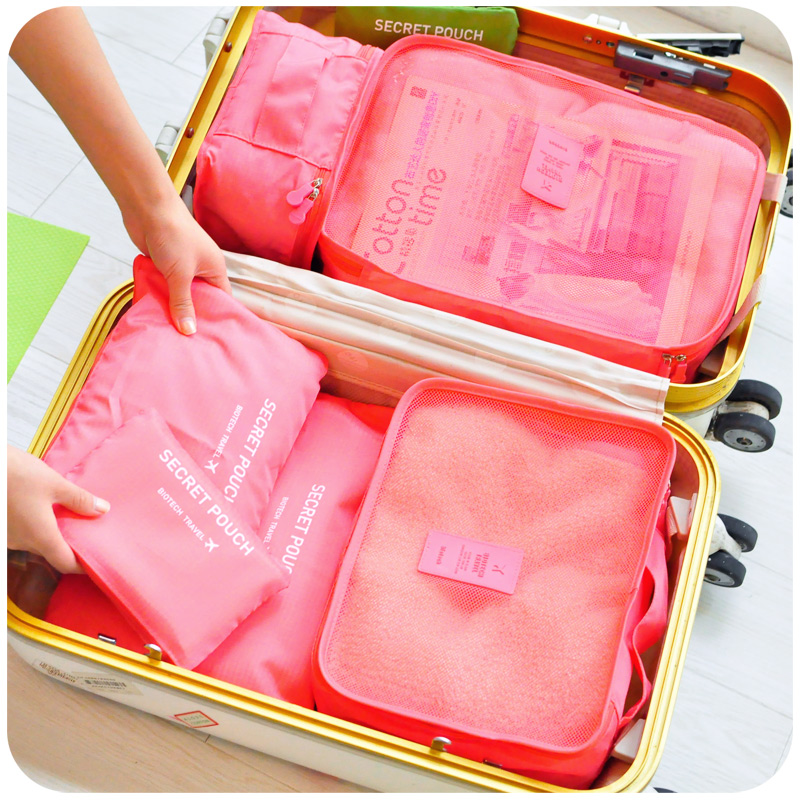 韓國旅行收納袋套裝 防水衣物分裝鞋袋 整理袋