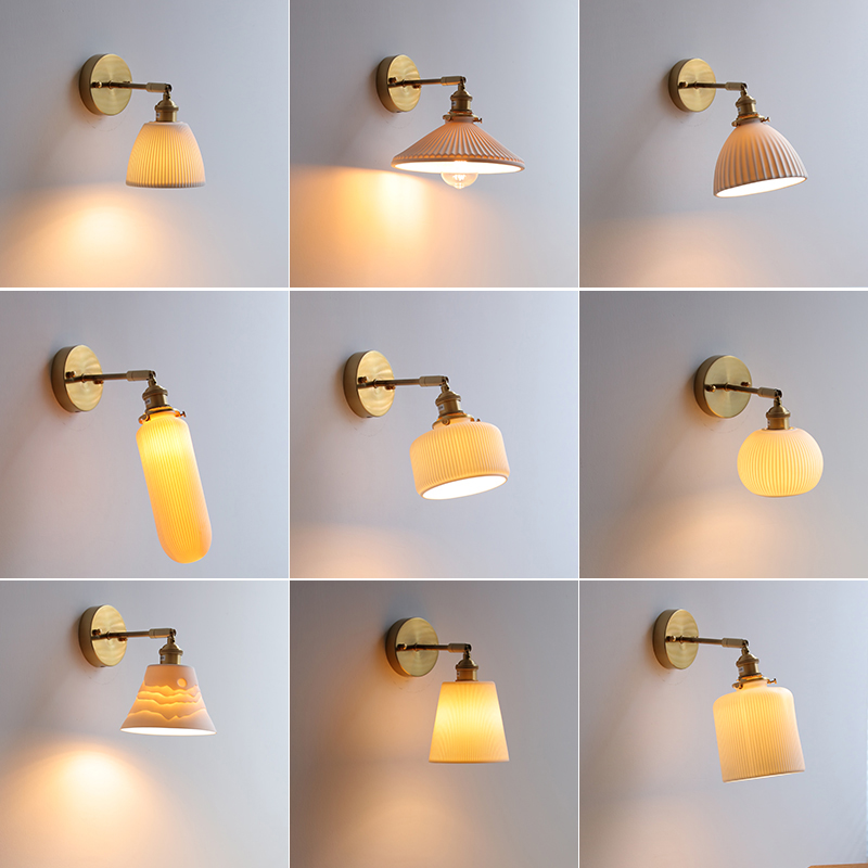北歐風格陶瓷壁燈設計款點綴臥室客廳書房飄窗 (8.3折)