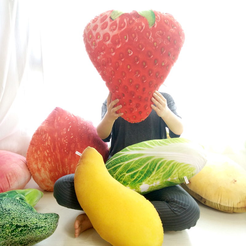 創意仿真蔬菜水果抱枕超萌超可愛拍照道具家居沙發擺設惡搞禮物