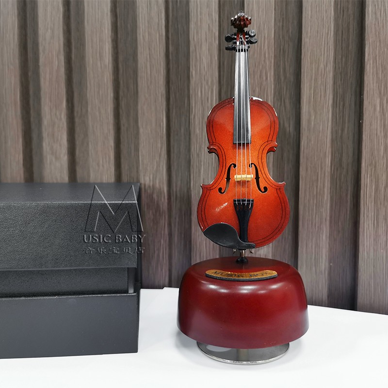木質音樂盒餘生只要你卡農樂曲20公分小提琴八音盒浪漫禮物 (8.3折)