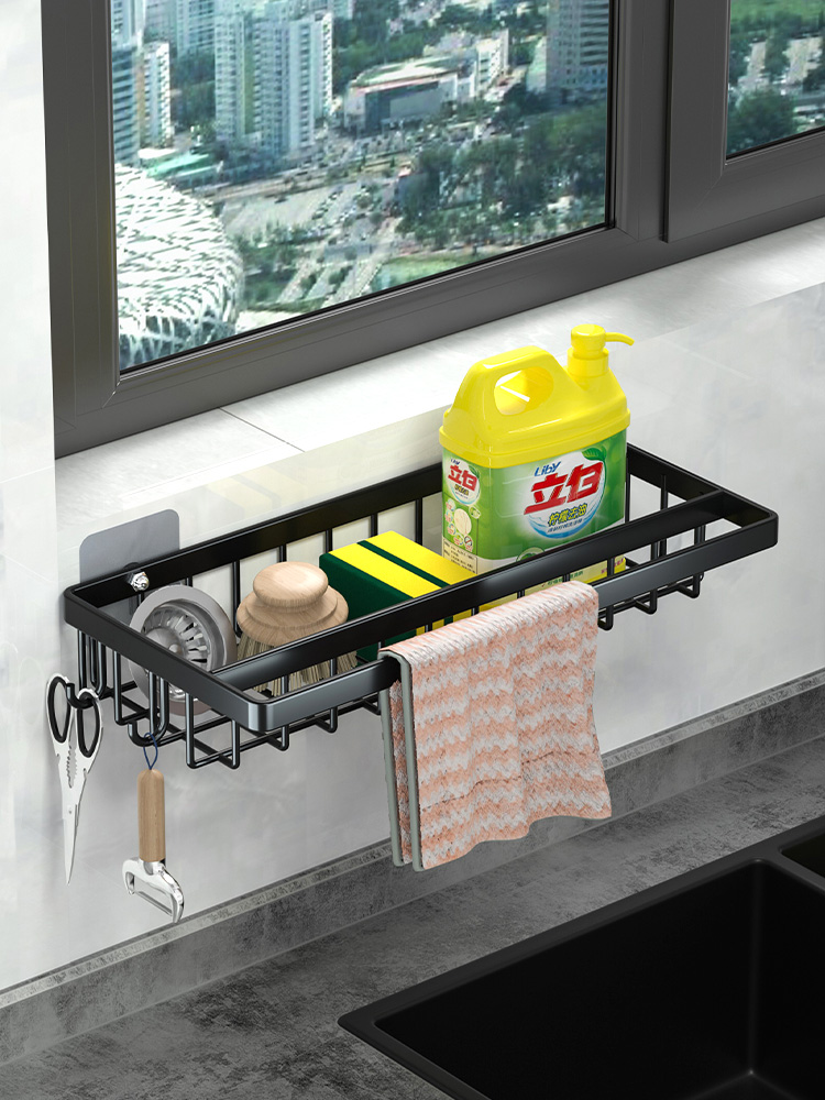 廚房水槽收納置物架歐美風格不鏽鋼瀝水架1層免安裝