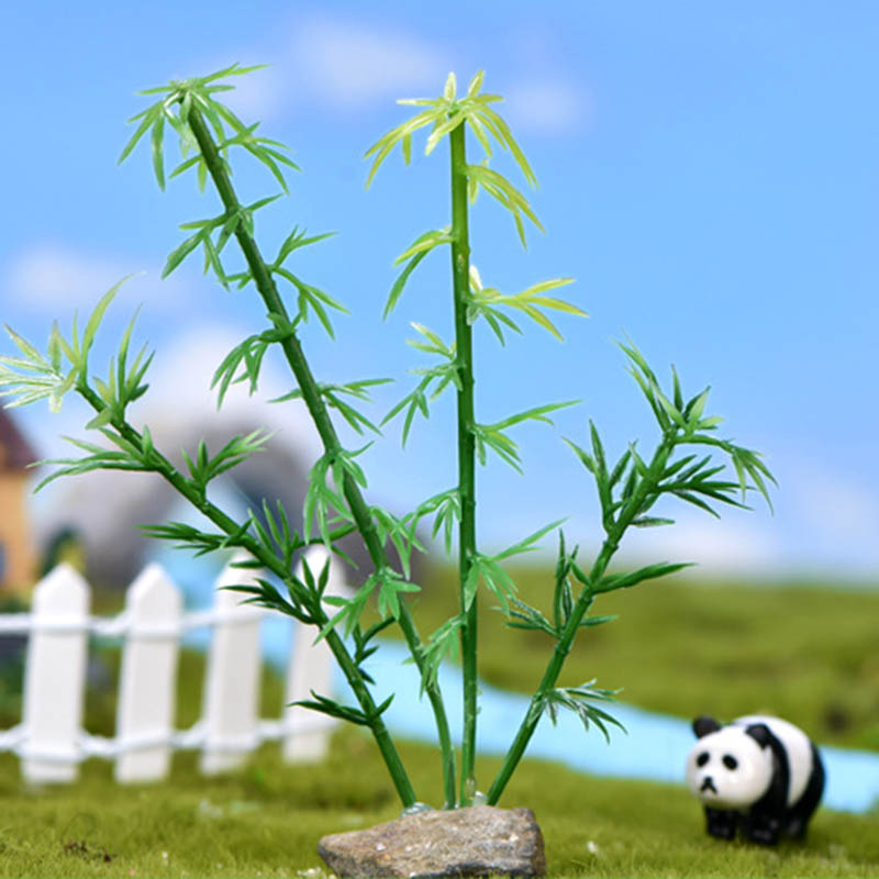 創意裝飾擺件 塑料仿真竹子 微景觀 工藝擺設
