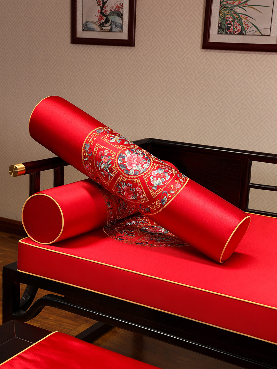復古風圓柱抱枕 舒適靠墊 沙發客廳臥室裝飾