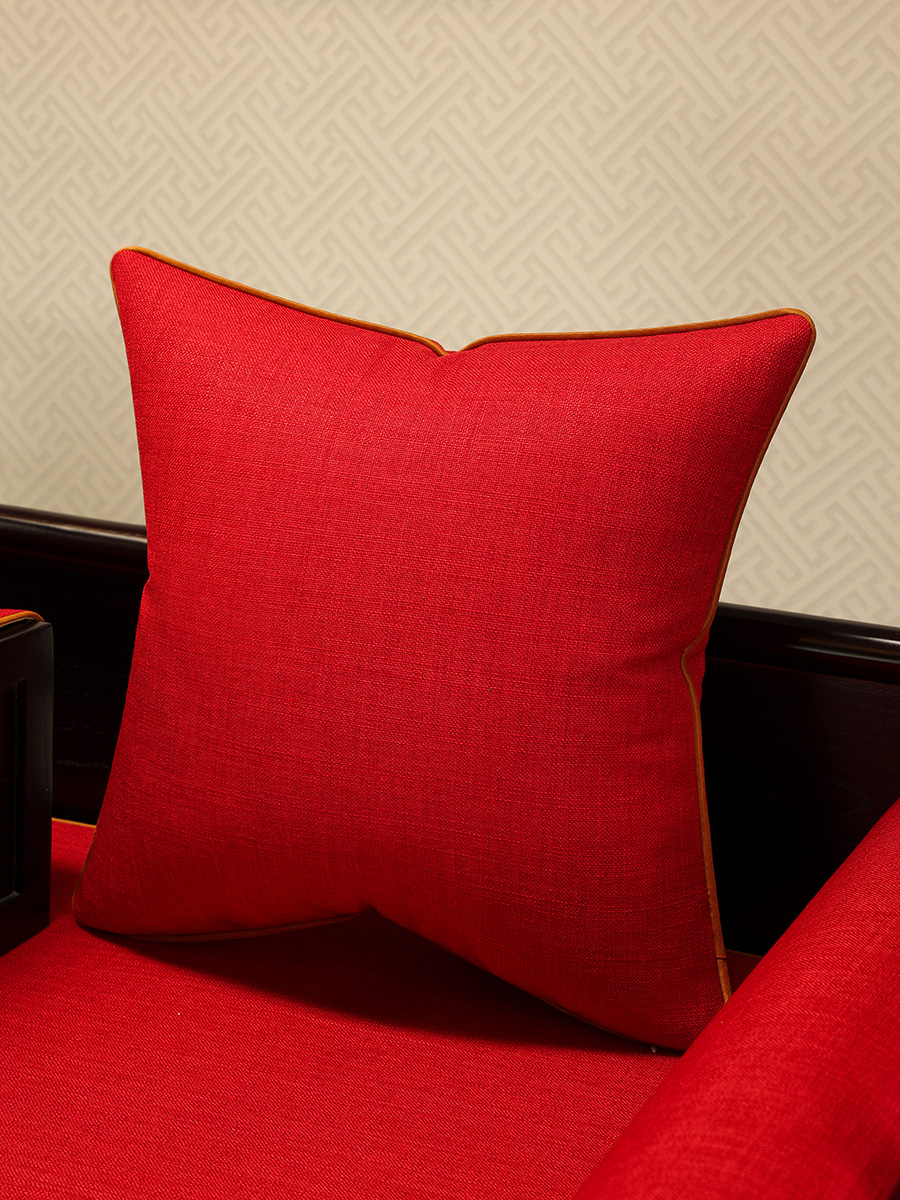 新中式刺繡抱枕 客廳床頭靠枕套 辦公室大靠背抱枕 含枕芯 (8.3折)