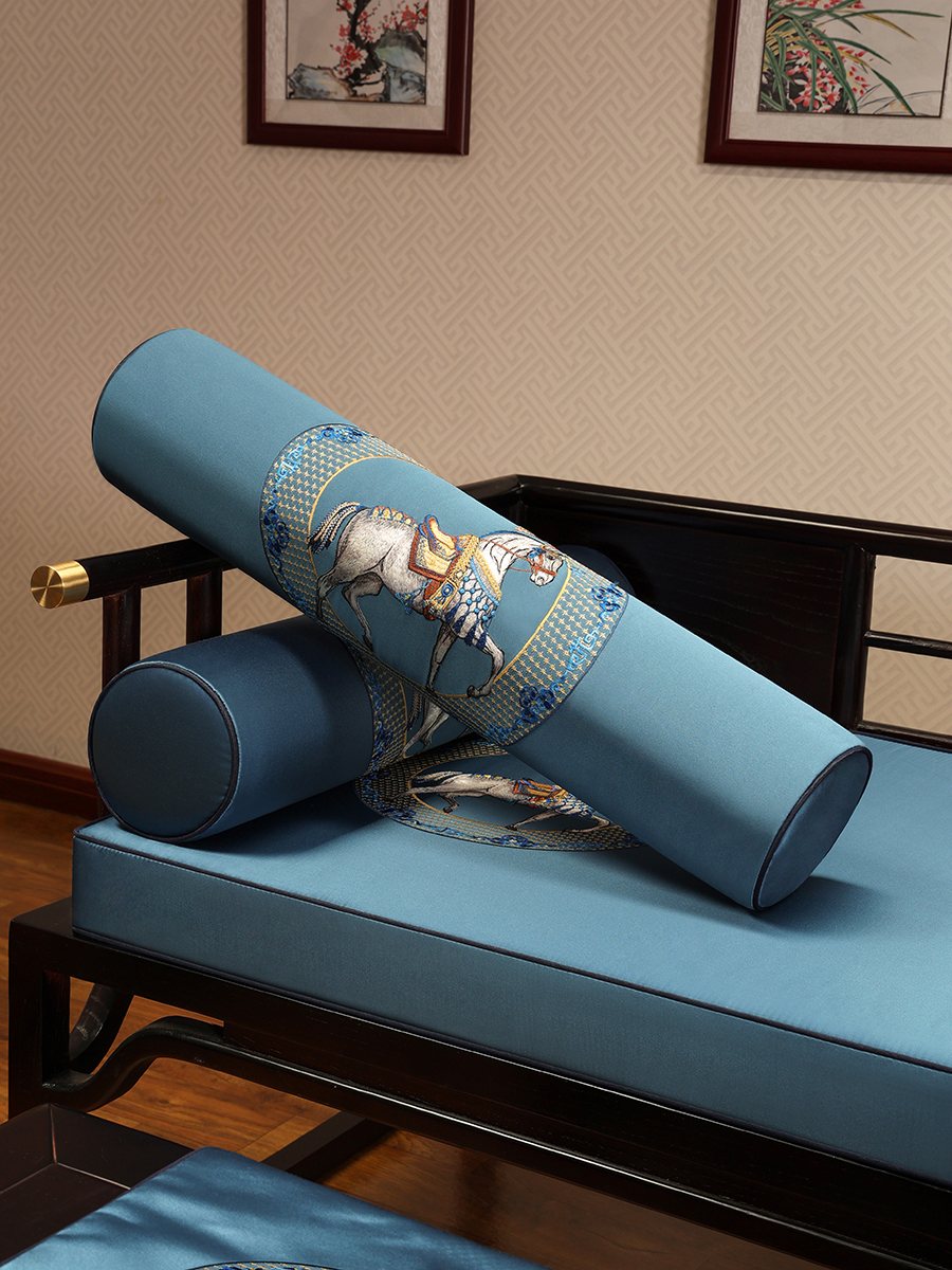 中式護腰手枕 沙發靠墊 抱枕臥室長條枕 乳膠海綿填充 (4.5折)