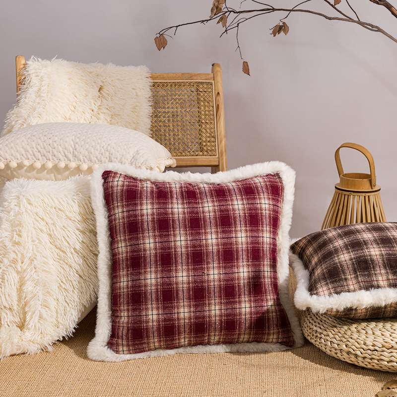 復古風格 抱枕套 填充pp棉 沙發靠枕 床上靠墊 幾何圖案