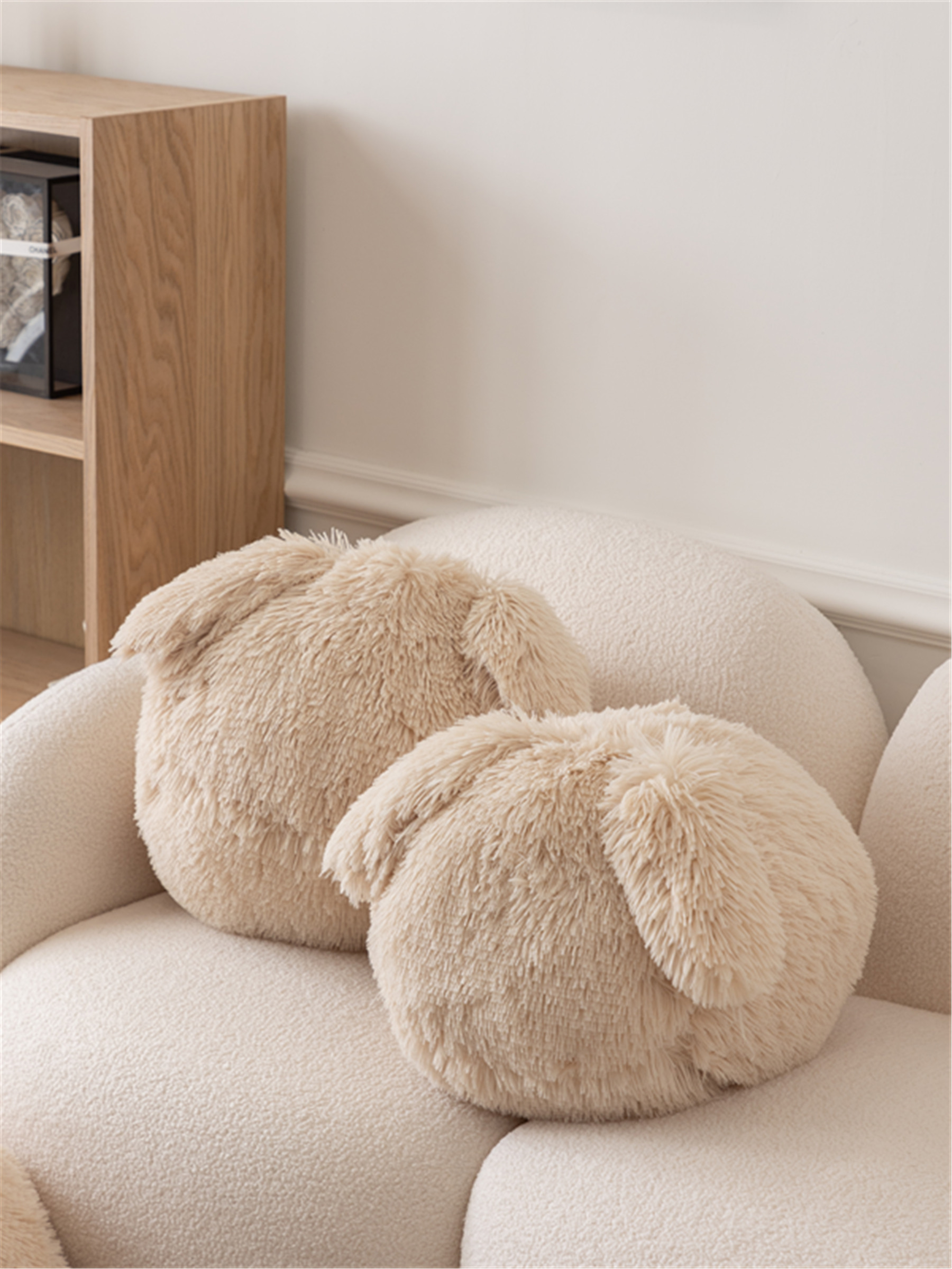 舒適簡約 高定流蘇柔軟韓版可愛兔兔抱枕 午睡床縫填充枕