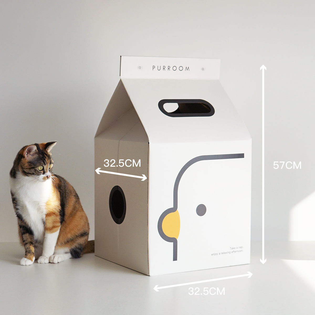 貓抓板牛奶盒貓窩房子別墅立式瓦楞紙紙板箱耐磨抓貓玩具 (8.3折)