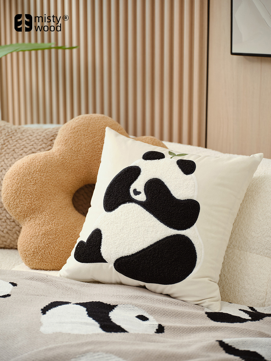 可愛萌寵抱枕迷霧之森熊貓主題居家臥室沙發必備裝飾