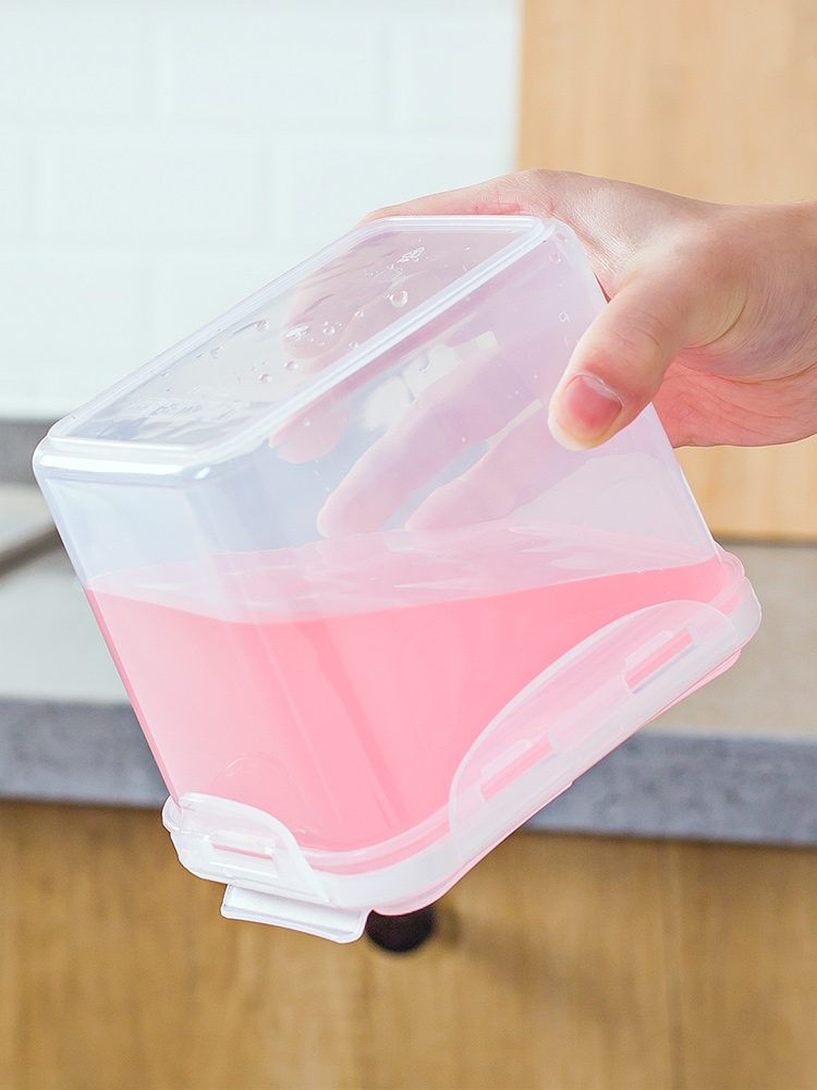 日本風塑料密封罐收納盒翻蓋食物保鮮盒五穀雜糧收納罐