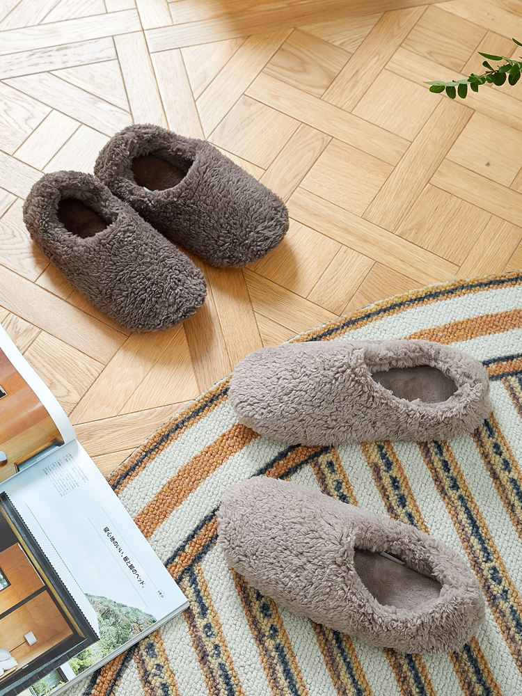 日系風格棉鞋上班族居家舒適選擇15cm超靜音低包跟滌棉鞋面柔軟透氣