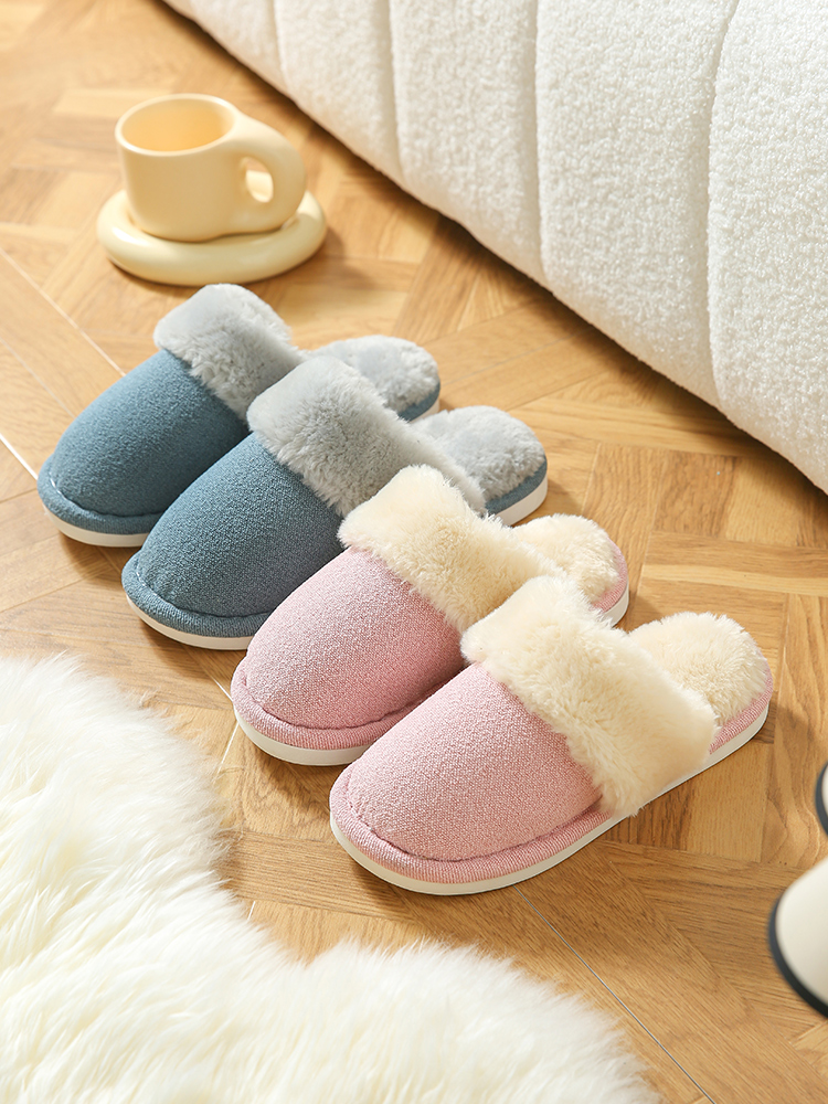 日式加絨加厚秋冬棉拖鞋舒適保暖防滑底室內居家必備