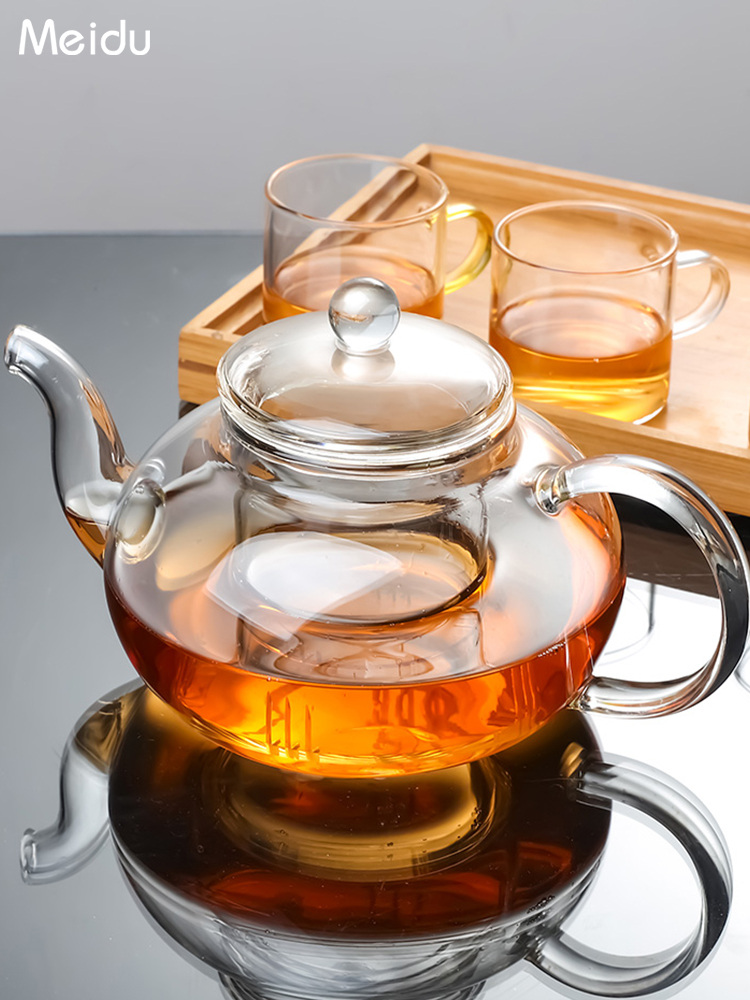 耐熱玻璃花茶壺可電陶爐加熱茶壺單壺小號泡茶壺茶水分離養生壺