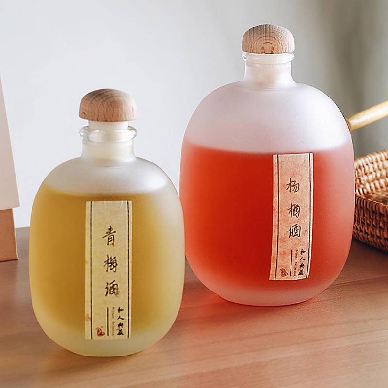 日式小清新風格密封玻璃酒瓶泡酒專用瓶子裝酒容器