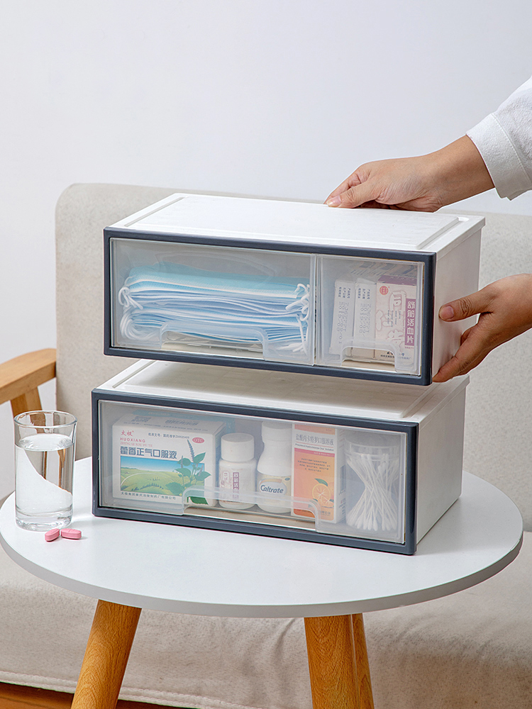 多層藥品收納箱 家庭急救小型藥物櫃 塑料藥箱 (2.5折)