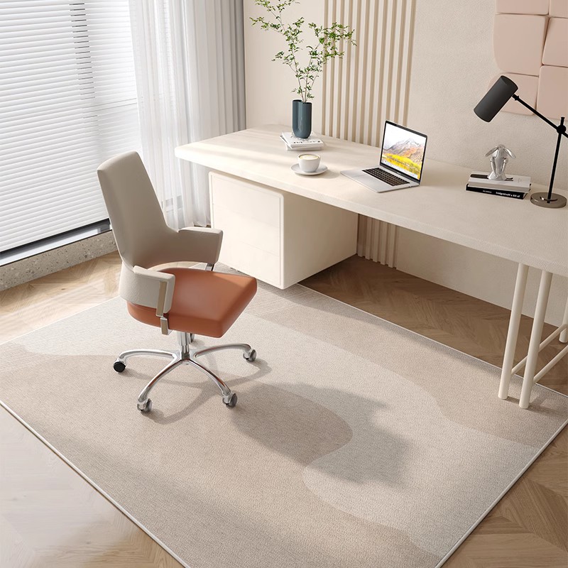 現代簡約風格混紡材質書房地毯轉椅電競椅高級感地墊