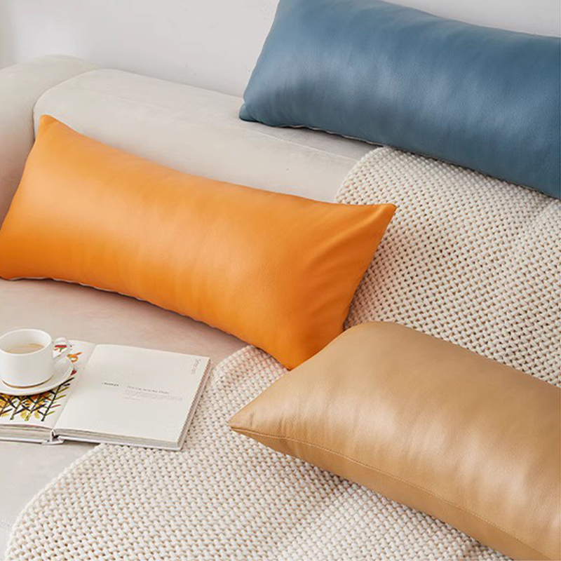 科技布抱枕 現代簡約 客廳沙發靠背靠墊 長條床頭靠墊套罩