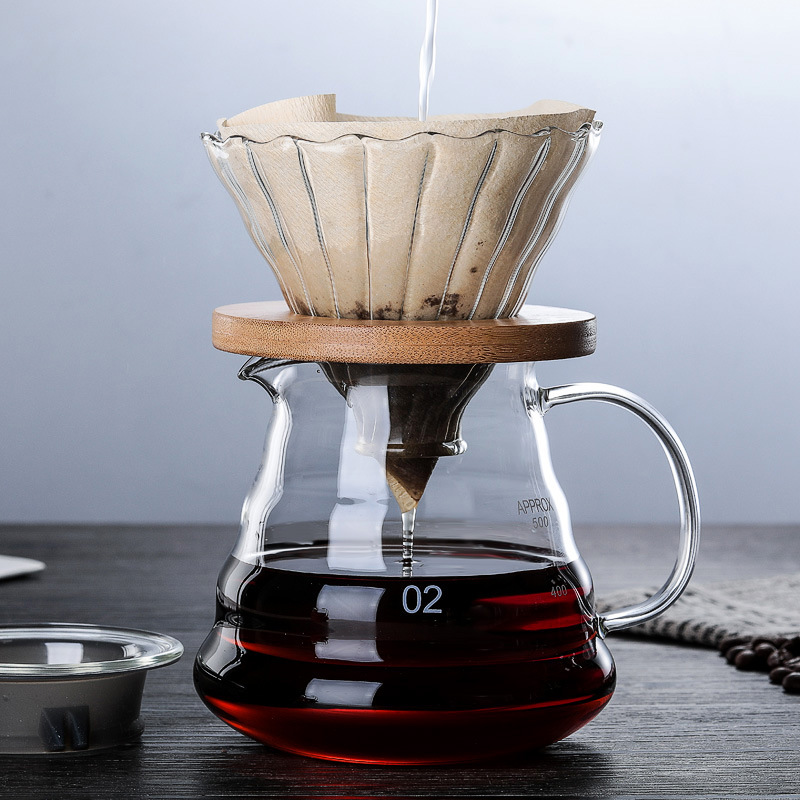美式玻璃手衝咖啡壺套裝濾杯 分享壺過濾器家用雲朵壺 (7.2折)