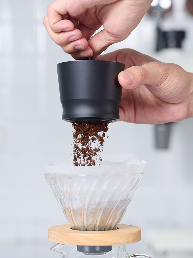 時尚鋁合金落粉器家用意式咖啡磨豆機接粉器