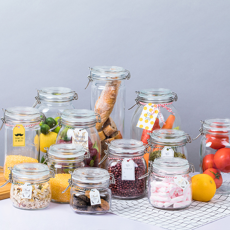 家用檸檬蜂蜜密封罐玻璃分裝罐泡菜罈儲物罐頭食品醬菜瓶