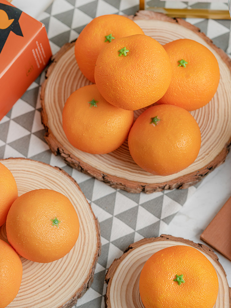 仿真水果模型加重橘子果蔬食物早教玩具裝飾道具拍攝擺件