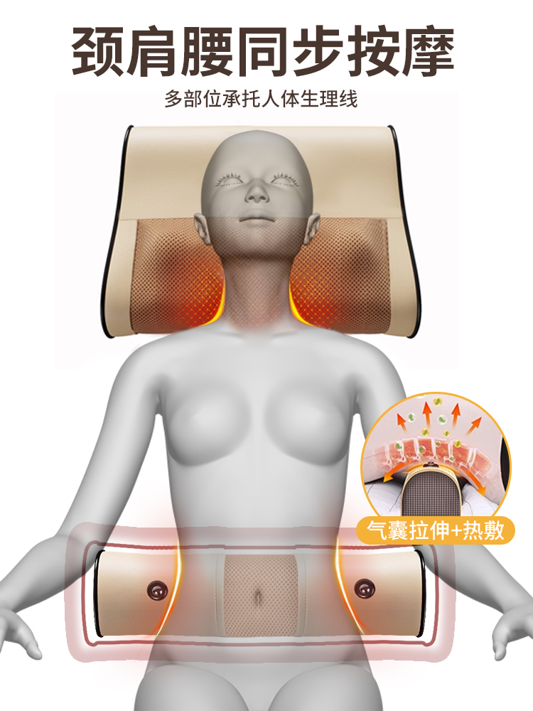 奧尅斯頸椎按摩器肩頸脖子家用背部腰部專用多功能揉捏疏通按摩枕