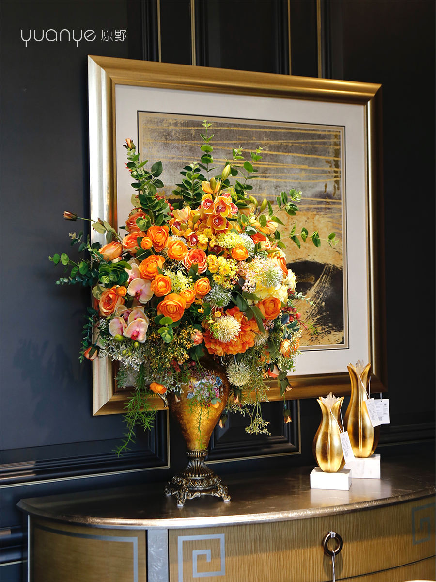 仿真花藝套裝 歐式美式擺件 客廳餐桌酒店家居裝飾花卉擺設