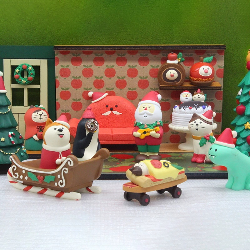 日式DECOLE聖誕派對小擺件可愛貓咪柴犬食玩裝飾點綴您的聖誕節 (5.1折)