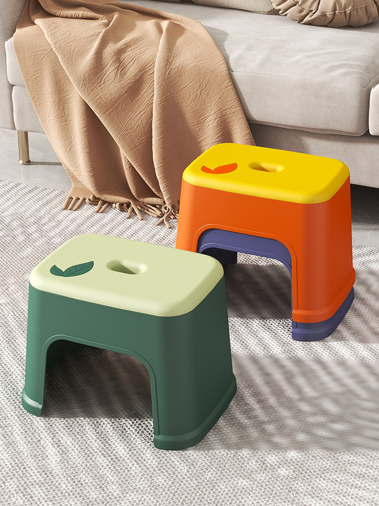 簡約時尚小凳子多功能塑料椅子浴室洗澡凳換鞋凳兒童小板凳客廳茶几矮凳