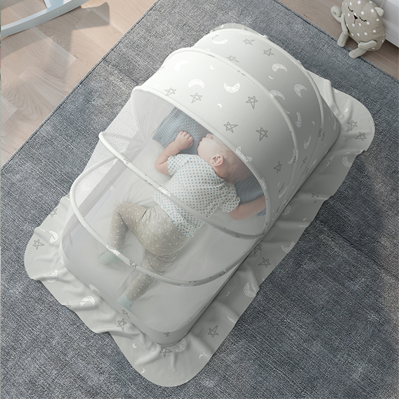 嬰兒蚊帳罩寶寶小床全罩式防蚊罩蒙古包兒童可摺疊通專用無底蚊帳 (2.8折)