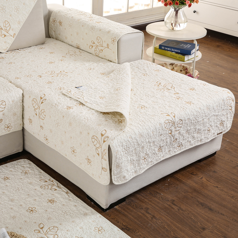 簡約現代風格水洗棉沙發墊防滑坐墊通用於客廳布藝沙發套罩巾