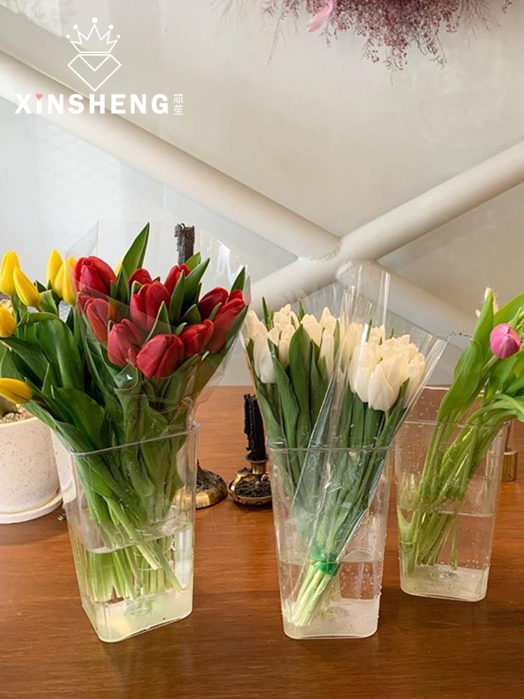 簡約時尚北歐風高透明花桶 pc耐摔花瓶專業醒花裝飾