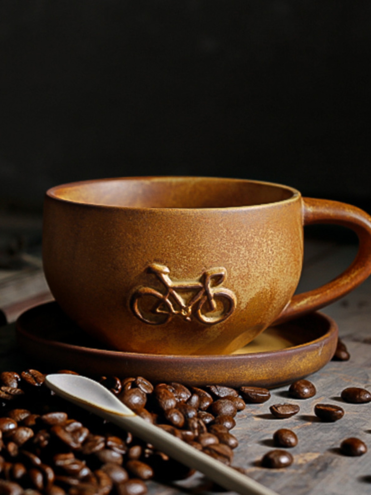 北歐風復古陶瓷咖啡杯早晨拿鐵拉花下午茶甜品送禮自用合適