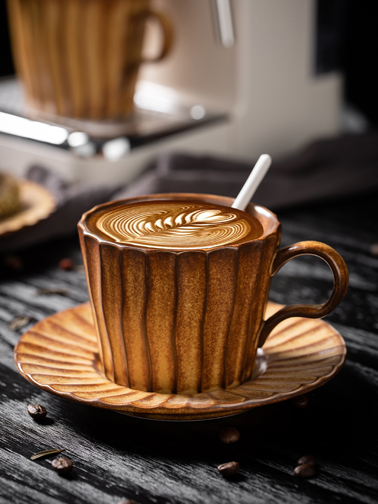 日式掛耳咖啡杯 小巧精緻 家用陶瓷 復古早餐杯 網紅簡約 喝茶水杯 180ml