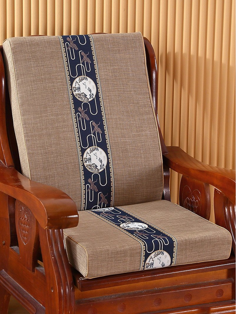 老式扶手沙發墊木質靠背單人坐墊高密度海綿墊