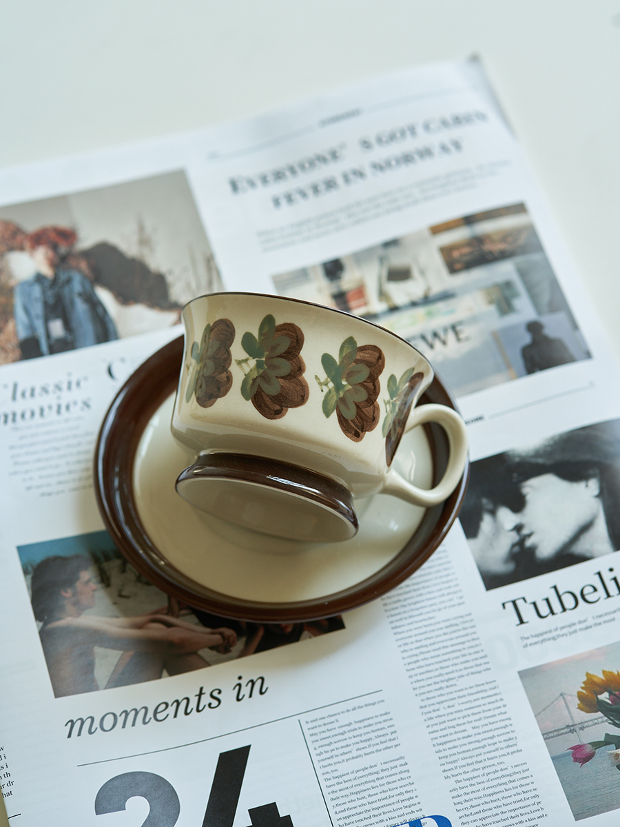 法式復古中古陶瓷咖啡杯碟套裝 下午茶杯子輕奢高級感拿鐵杯
