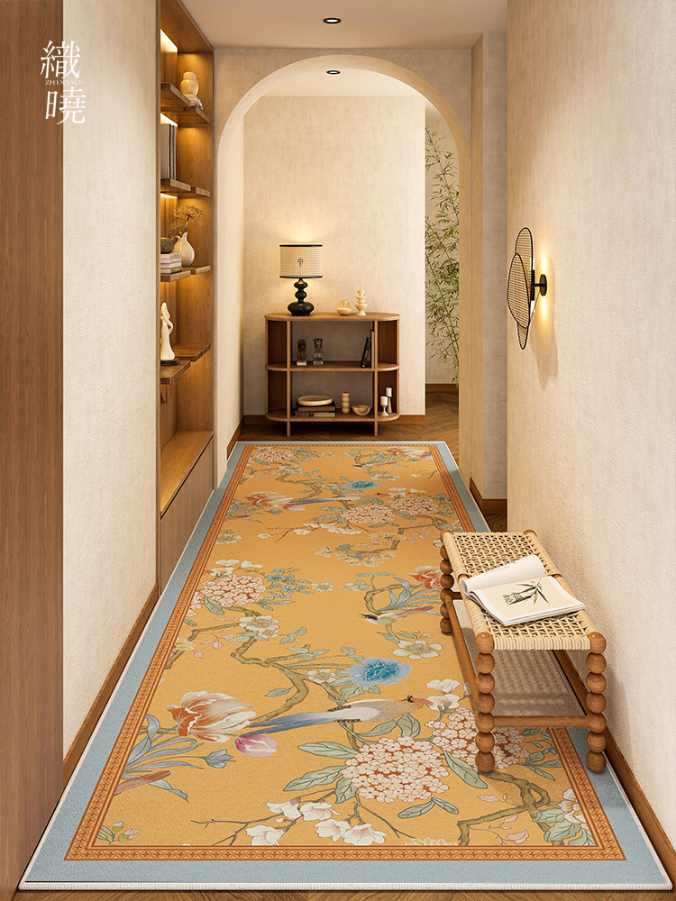 風格地毯多尼爾材質家用法式輕奢高級感地墊臥室腳墊走廊地毯過道防滑
