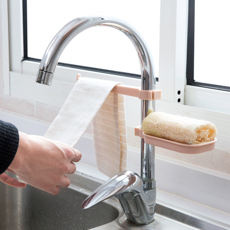 免打孔水池置物架輕鬆收納廚房用品水槽海綿抹布瀝水架子