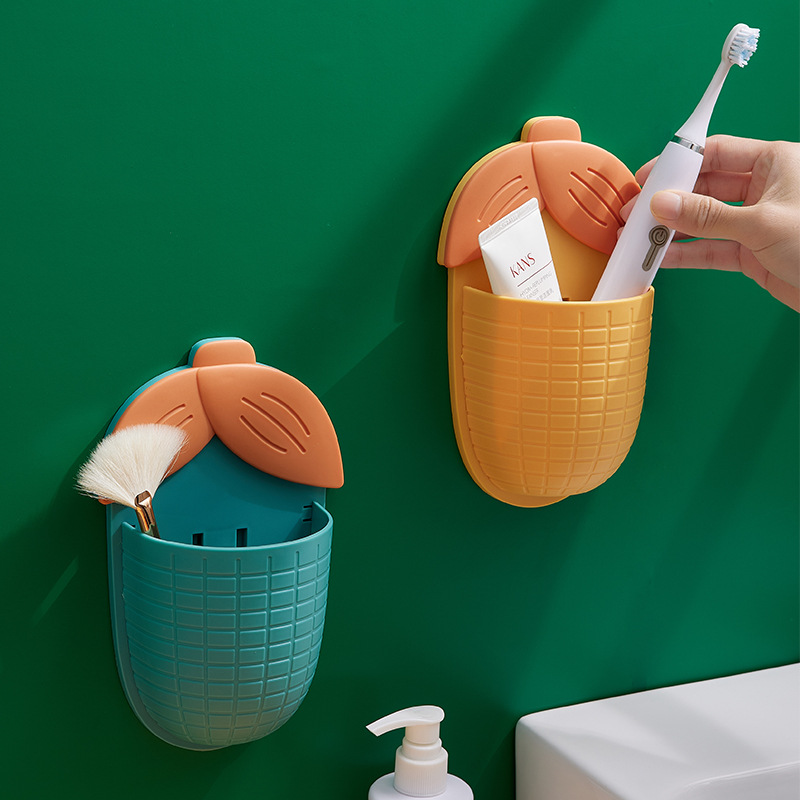 創意玉米收納盒 浴室牆面免打孔 置物架 壁掛牙刷筷架