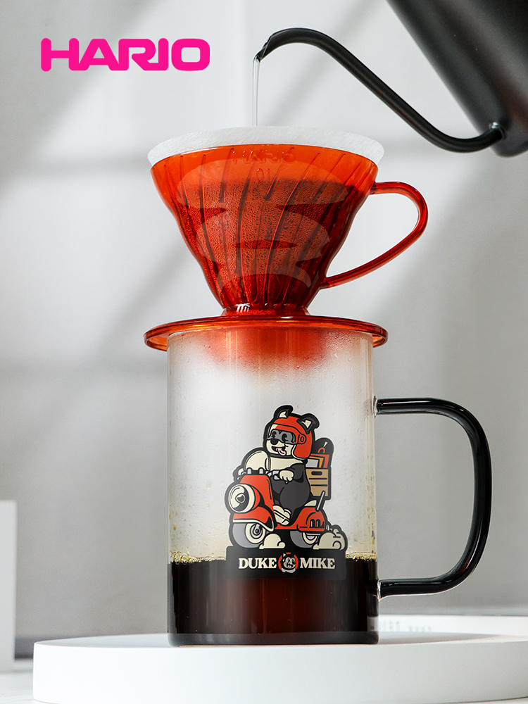hario聯名手衝咖啡樹脂濾杯麥克狗分享壺套裝滴濾式咖啡壺