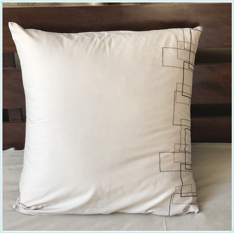外貿歐式家裝樣板房多款純棉刺綉大靠墊套抱枕套沙發靠背套65X65 (7.7折)