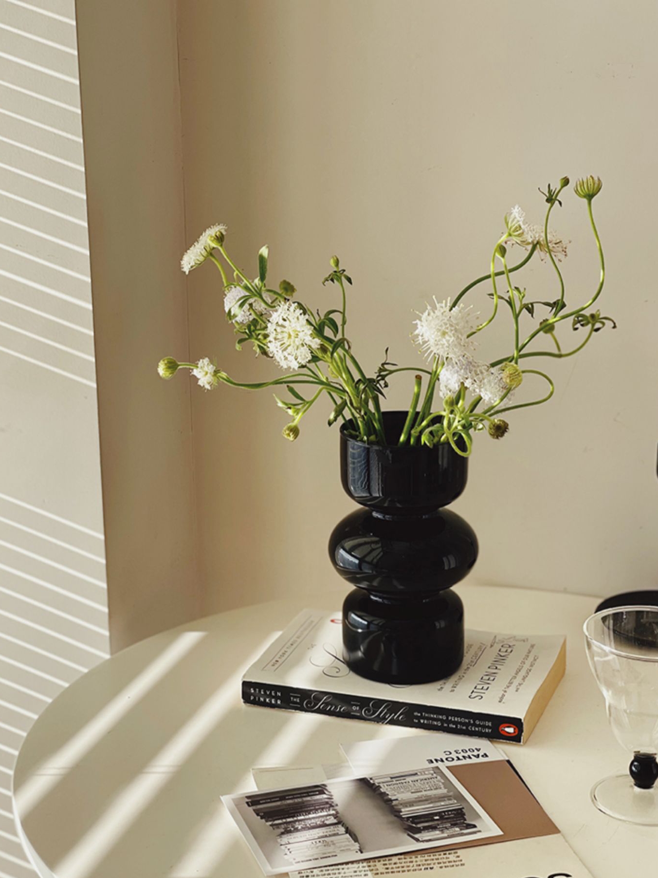 北歐簡約玻璃花瓶 桌面辦公居家花藝擺設 ins風裝飾擺件