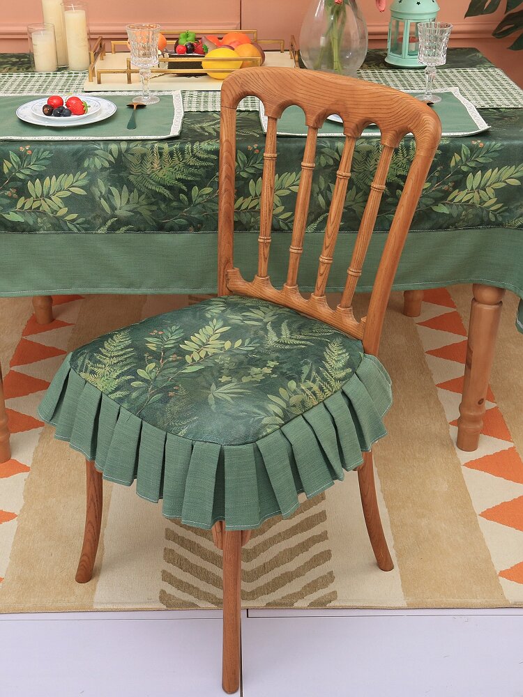 手工縫製綠色系鄉村風美式馬蹄椅墊享受森林氛圍 (8.3折)