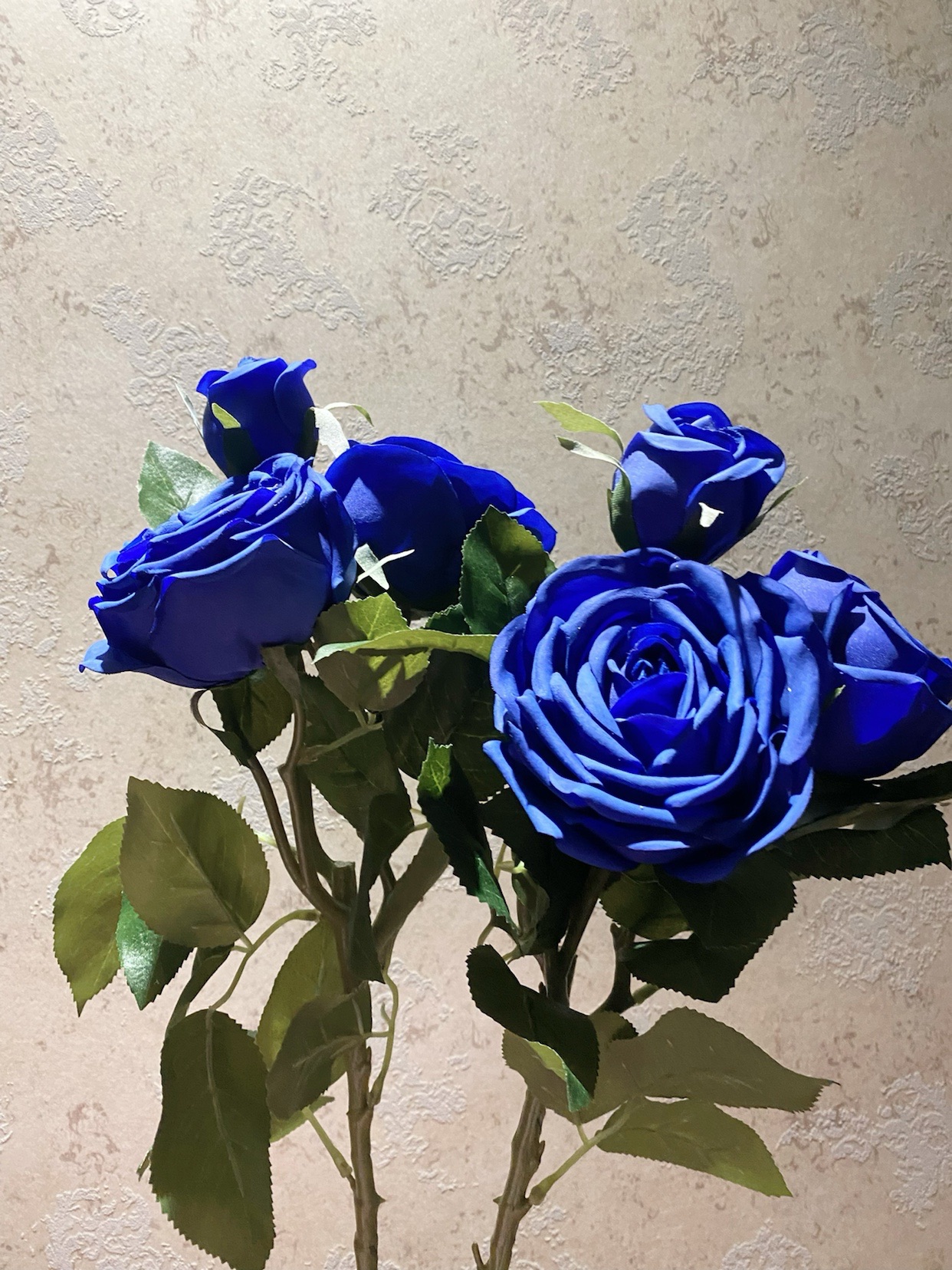 仿真手感藍玫瑰假花裝飾花個性時尚絕美有限