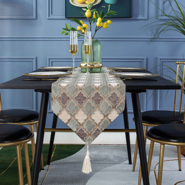歐式古典提花桌旗桌布餐墊枕套 營造奢華高貴的居家氛圍
