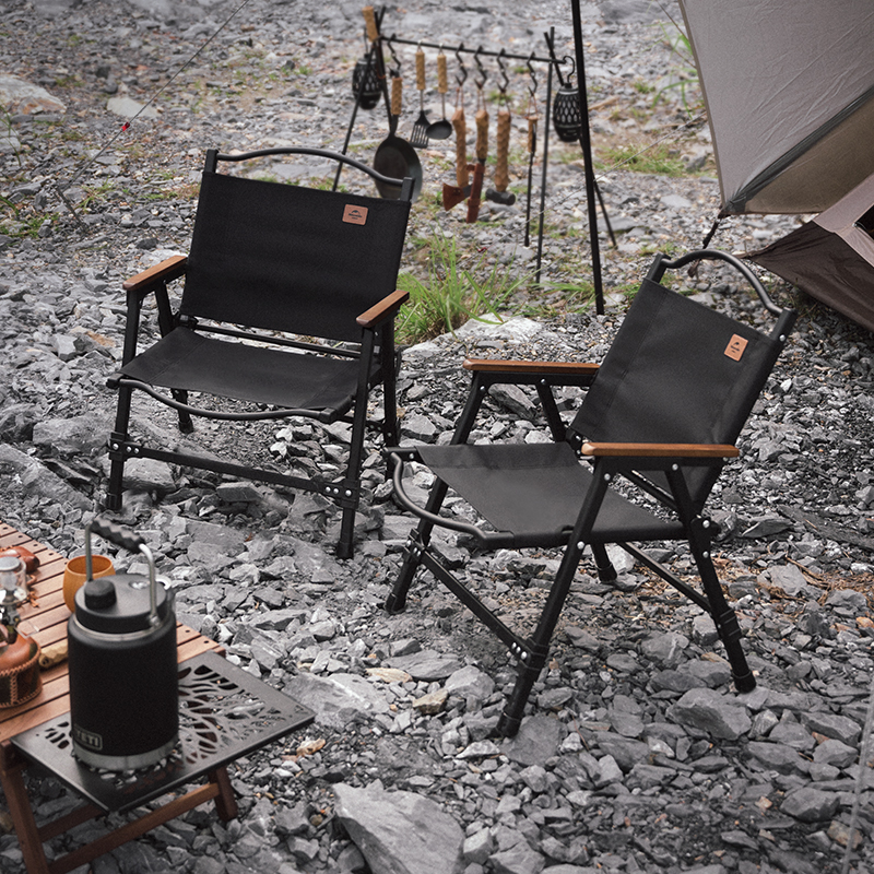 精緻露營風克米特椅可拆卸便攜戶外露營野餐桌椅最大承重100kg